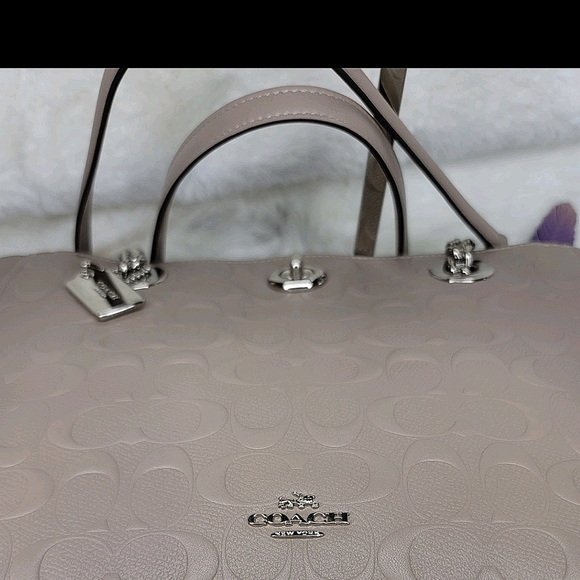 COACH SET SIGNATURE LEATHER Shoulder Purse Bag + - Picture 3 of 13